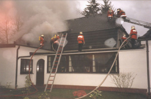 Feuer in einem Einfamilienhaus 1991