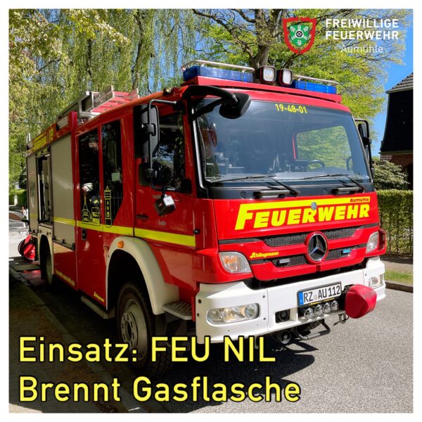 FEU K 00 – FEU NIL brennt Gasflasche